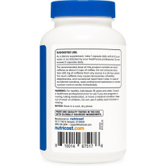Cafeína Nutricost 200mg 250tab