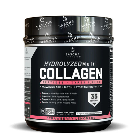 Sascha Fitness Polvo Colágeno Hidrolizado Limonada Fresa