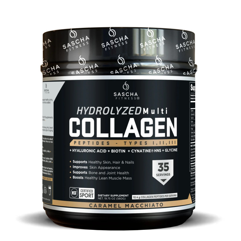 Sascha Fitness Polvo Colágeno Hidrolizado Caramelo Machiato