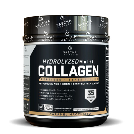 Sascha Fitness Polvo Colágeno Hidrolizado Caramelo Machiato