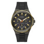 Guess Reloj Multifunción Silicona Negra 46mm