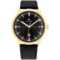 Tommy Hilfiger Reloj Cuero Negro Esfera Dorado/Negro 44mm