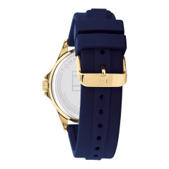 Tommy Hilfiger Reloj Silicón Azul Esfera Dorado Azul 44mm