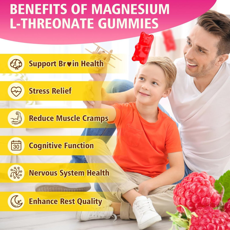 Treonato de Magnesio Grn Life 500mg 60 Gomitas