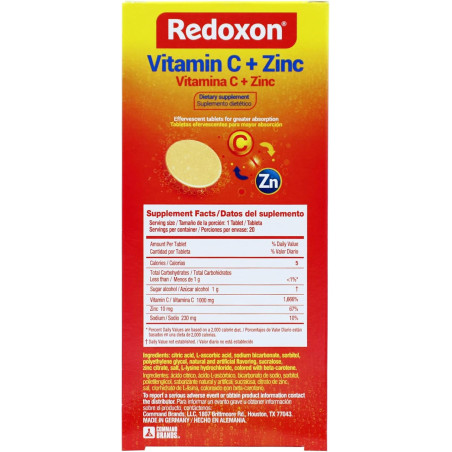 Vitamina C-1000 + Zinc Redoxon 20tab