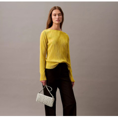 Calvin Klein Bolso Fruncido Gris Cielo