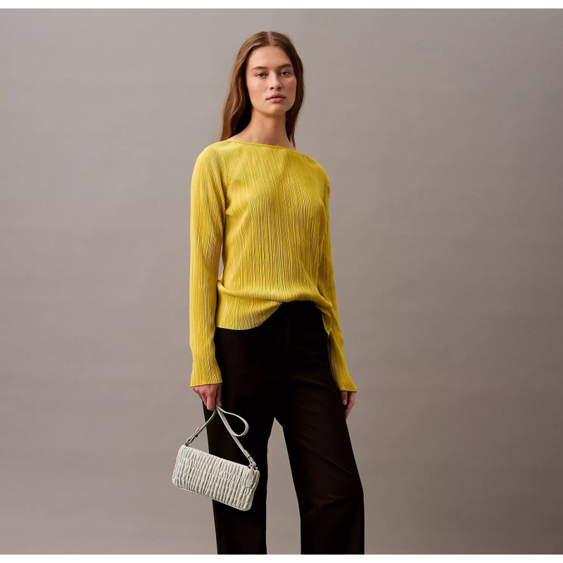Calvin Klein Bolso Fruncido Gris Cielo Calvin Klein Bolso Fruncido Gris Cielo