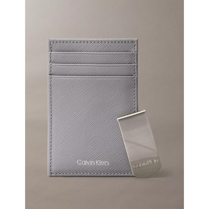 Calvin Klein Billetera - Tarjetero Saffiano + Gancho