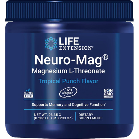 Neuro-Mag Treonato de Magnesio Life Extension Polvo 93gr