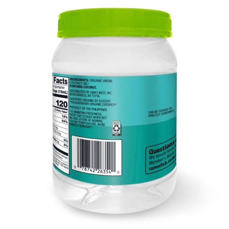 Aceite de Coco Orgánico Member´s Mark 1,66 litros
