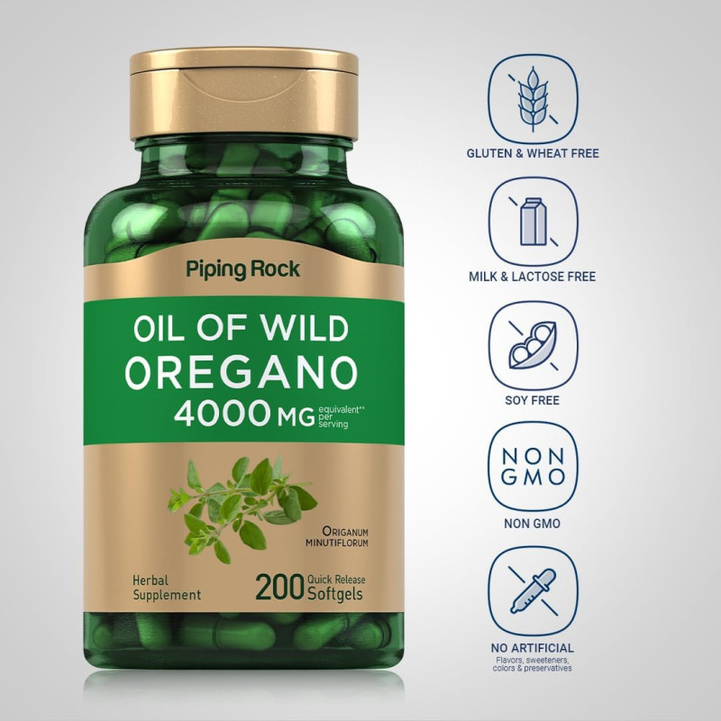 Aceite de Orégano Piping Rock 200cap Aceite de Orégano Piping Rock 200cap