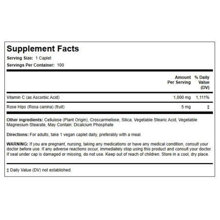 Vitamina C Piping Rock 100tab