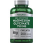 Glicinato de Magnesio Piping Rock 750mg 200cap
