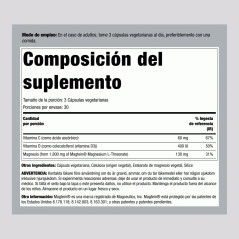 Treonato de Magnesio Piping Rock 1.800mg 90cap