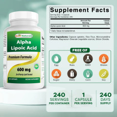 Ácido Alfa Lipoico Best Naturals 600mg  240cap