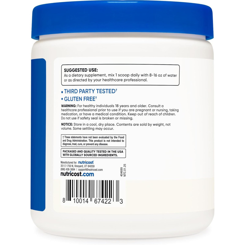 EAA Nutricost Aminoácidos Esenciales 8g 249gr