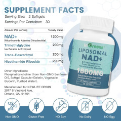 Liposomal Nad+ Ingreens 1.800mg 60cap