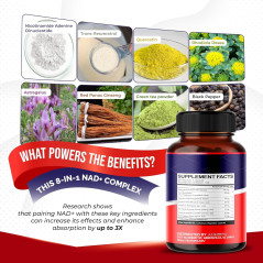 Nad+ Resveratrol 8 en 1 Aumeto 150cap