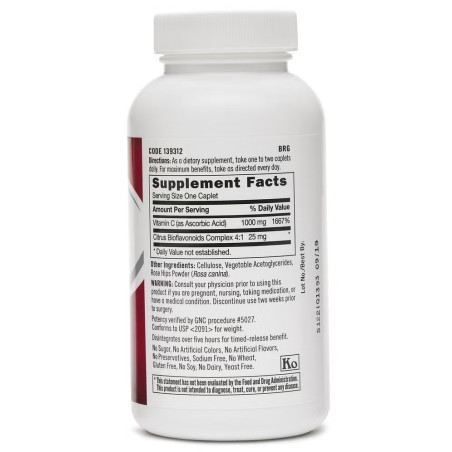 Vitamina C-1000 + Bioflavonoides GNC 90tab