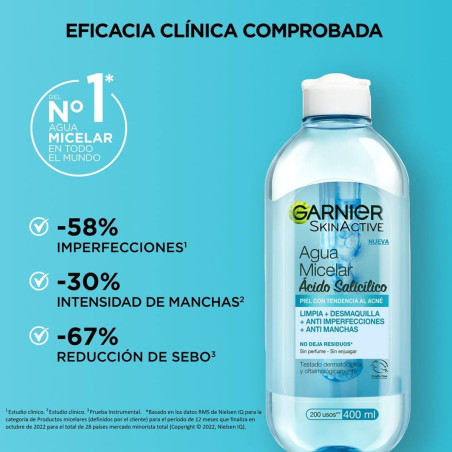 Garnier Skin Active Agua Micelar + Ácido Salicílico