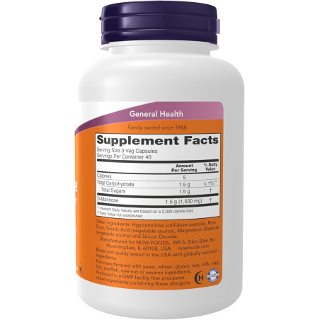 D-Mannose Now 500mg 120cap
