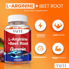 L-Arginina + Raíz de Remolacha Vaite 1.000mg 60gom