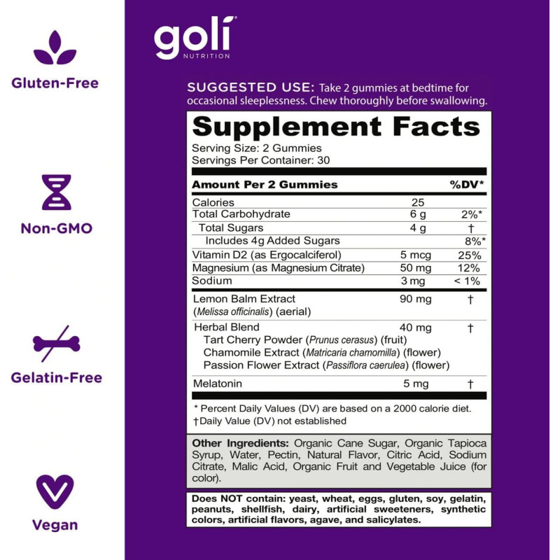 Dreamy Sleep Goli Nutrition 60gom Dreamy Sleep Goli Nutrition 60gom