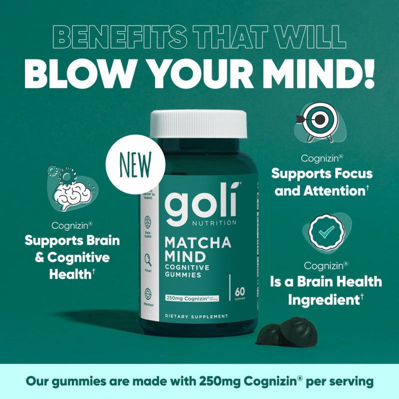 Matcha Mind Cognitive Goli Nutrition 60gom