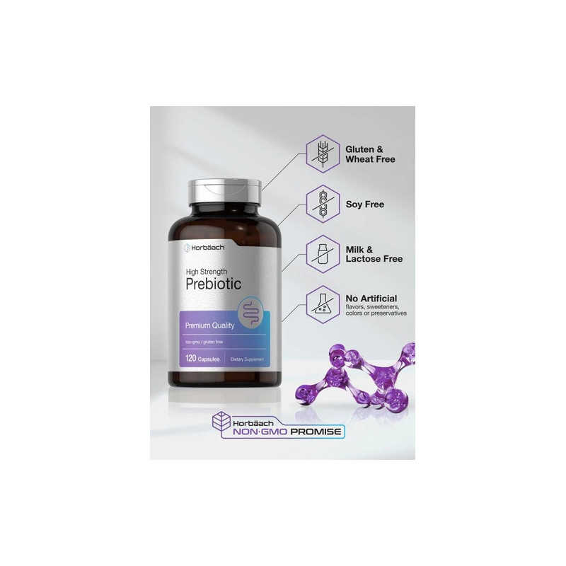 Prebióticos Horbaach 500mg 120cap Prebióticos Horbaach 500mg 120cap