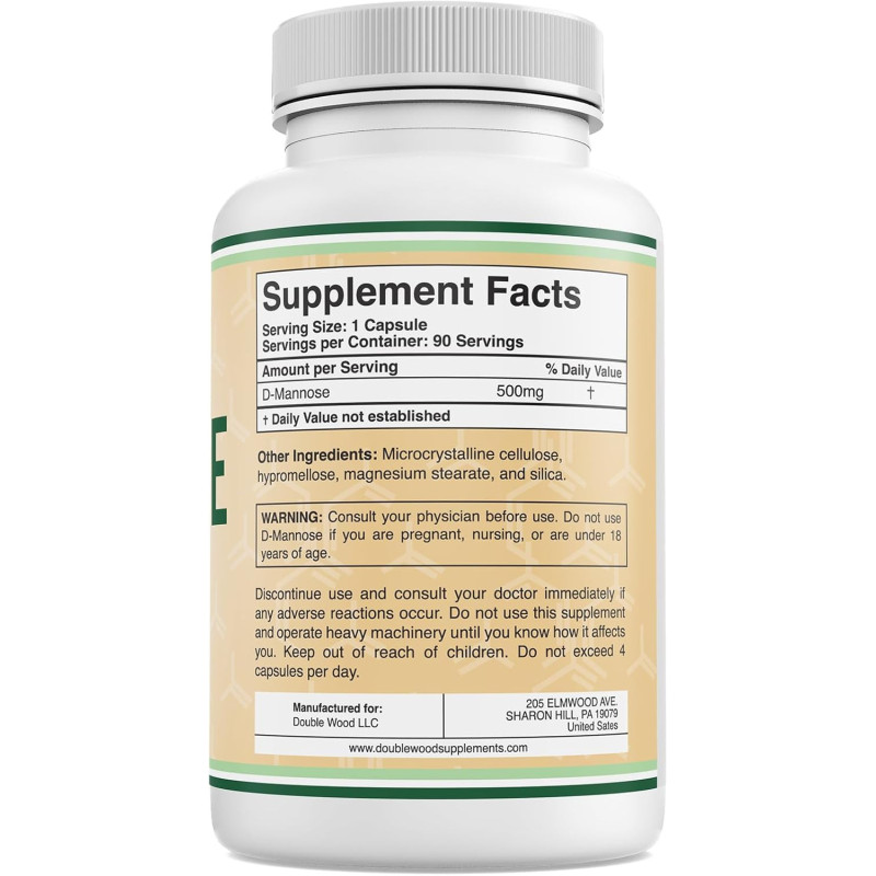 D-Mannose Double Wood 500mg 90cap D-Mannose Double Wood 500mg 90cap