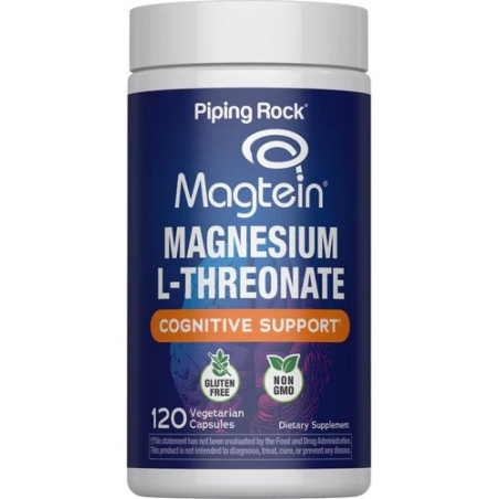 Treonato de Magnesio Piping Rock Magtein 1.600mg 120cap