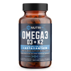 Omega 3 + D3 + K2 con Astaxantina Nutri11 60cap
