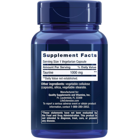Taurina Life Extension 1.000mg 90cap