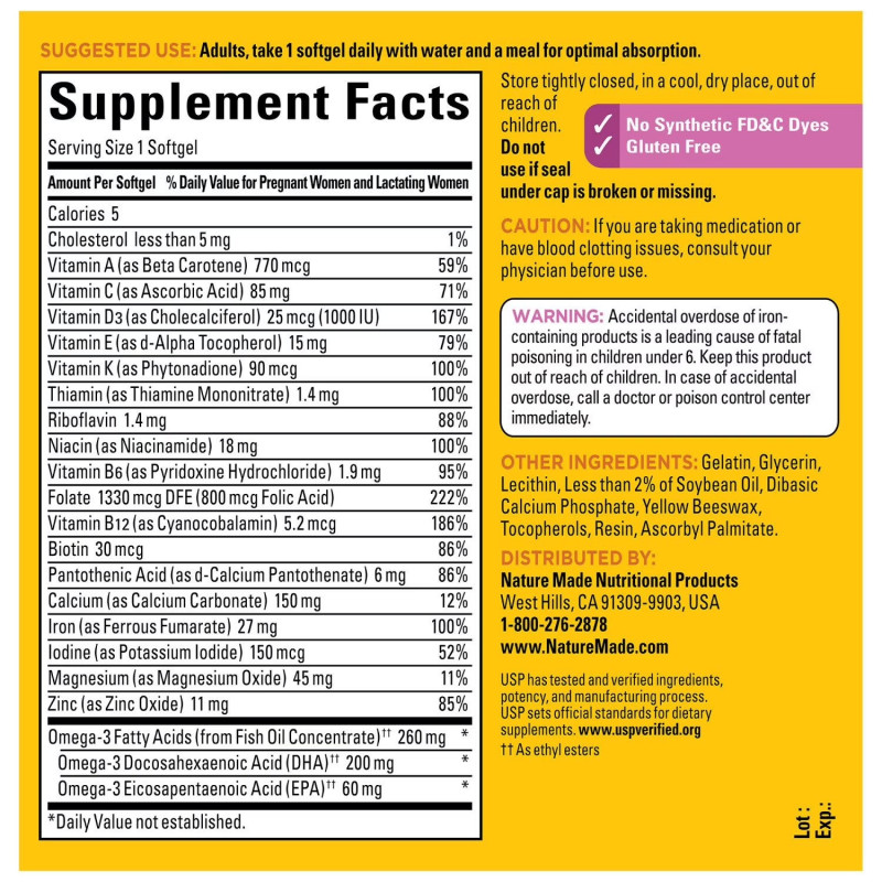 Prenatal + DHA Nature Made 150cap