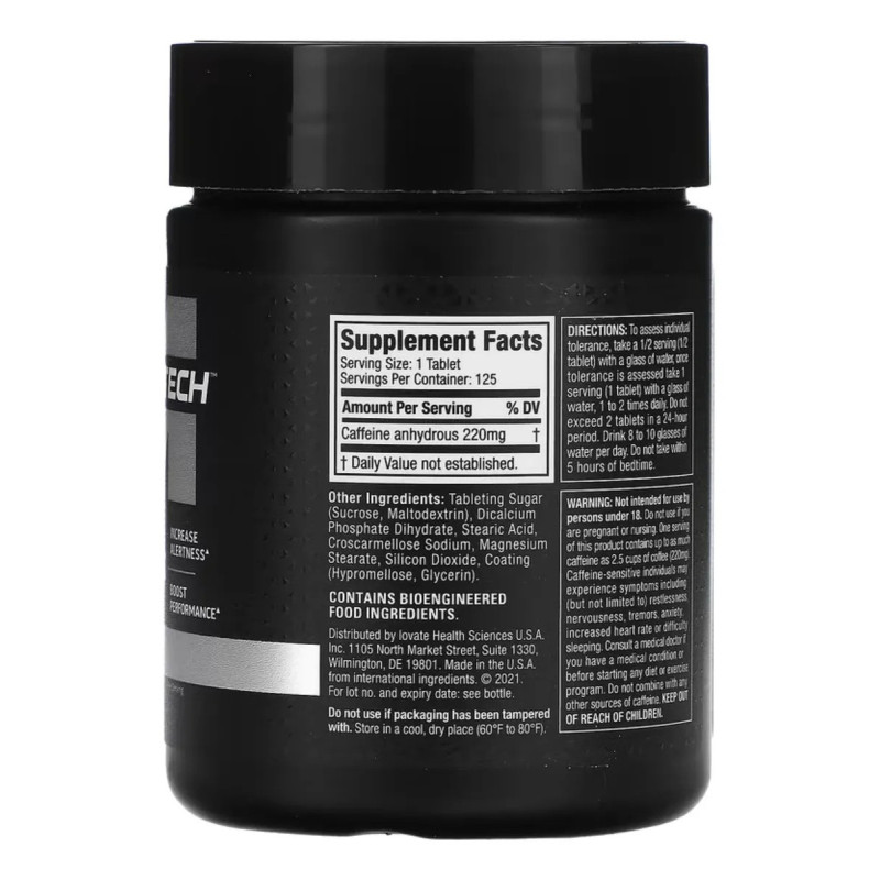 100% Cafeina  Muscletech 125tab