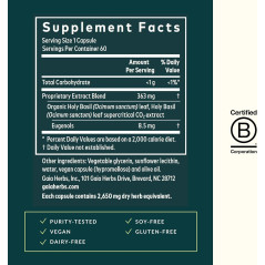 Holy Basil Leaf Gaia Herbs 60 cap