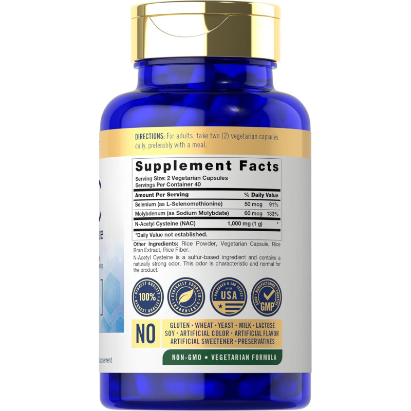 NAC N-Acetyl Cysteine Carlyle 1.000mg 80cap NAC N-Acetyl Cysteine Carlyle 1.000mg 80cap