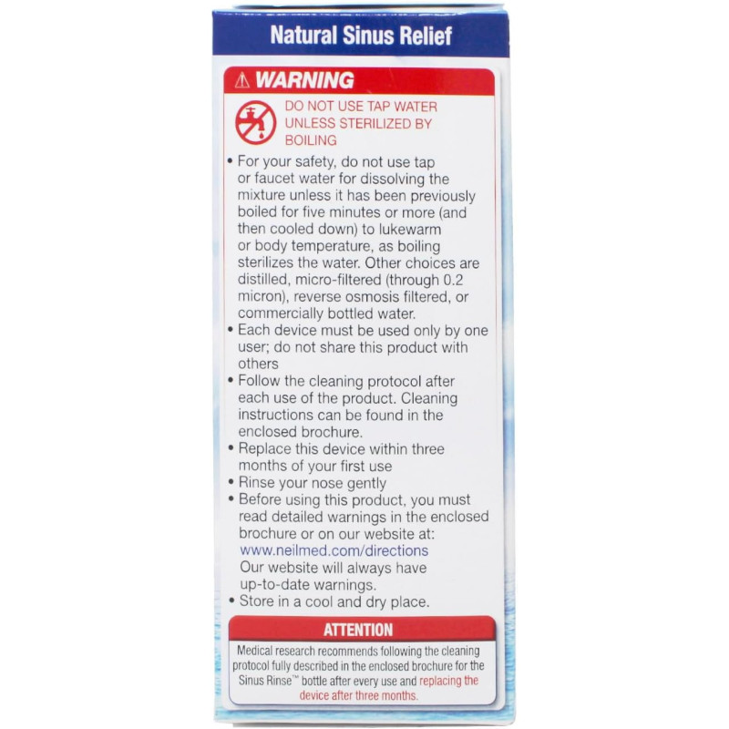 Solución Salina Nasal NeilMed Sinus Rinse 5pack