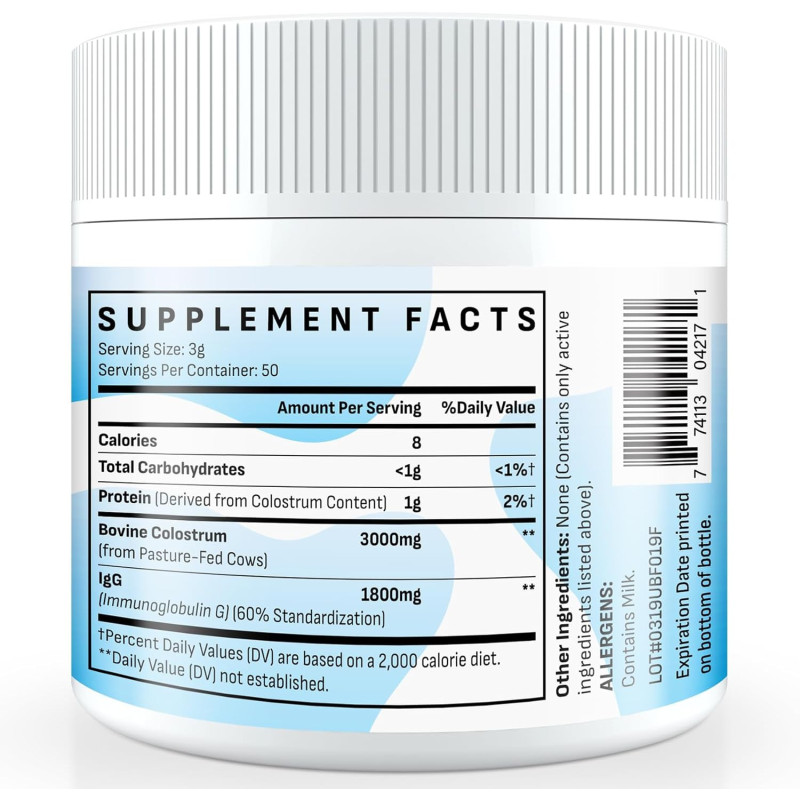 Calostro Bovino Energievoll 3000mg 150gr Calostro Bovino Energievoll 3000mg 150gr