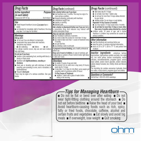 Omeprazol Ohm 20mg 42tab