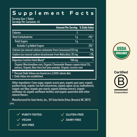 Reflux Relief Gaia Herbs 45tab