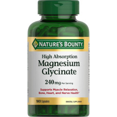 Glicinato de Magnesio Nature´s Bounty 240mg 180cap
