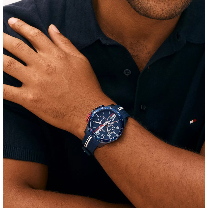 Tommy Hilfiger Reloj Sport Watch with Silicone Strap Azul 46MM