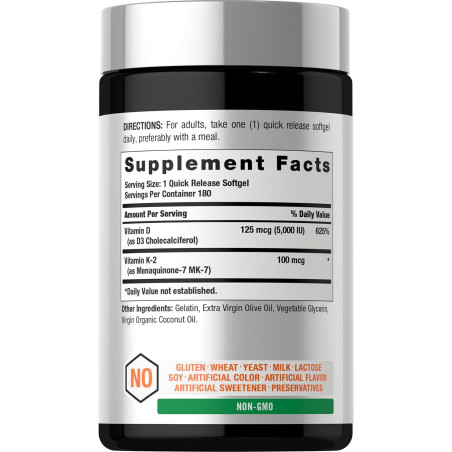 Vitamina D3+K2 Horbaach 180cap