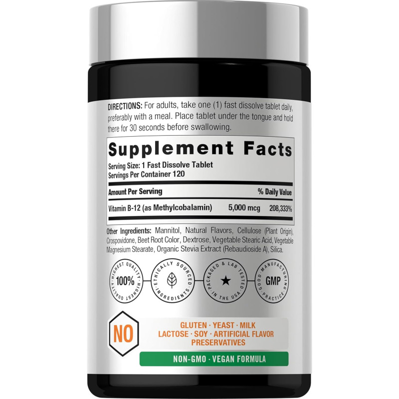 Vitamina B-12 Horbaach 5.000mcg 120tab