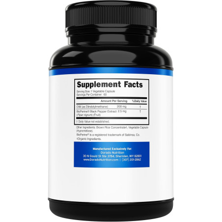 Dim + Bioperine Dorado Nutrition 200mg 60cap