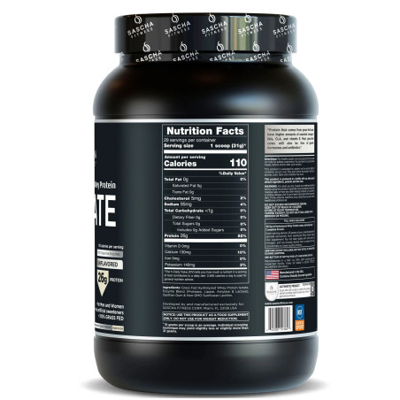 Sascha Fitness Whey Protein Isolate Sin Sabor 899gr