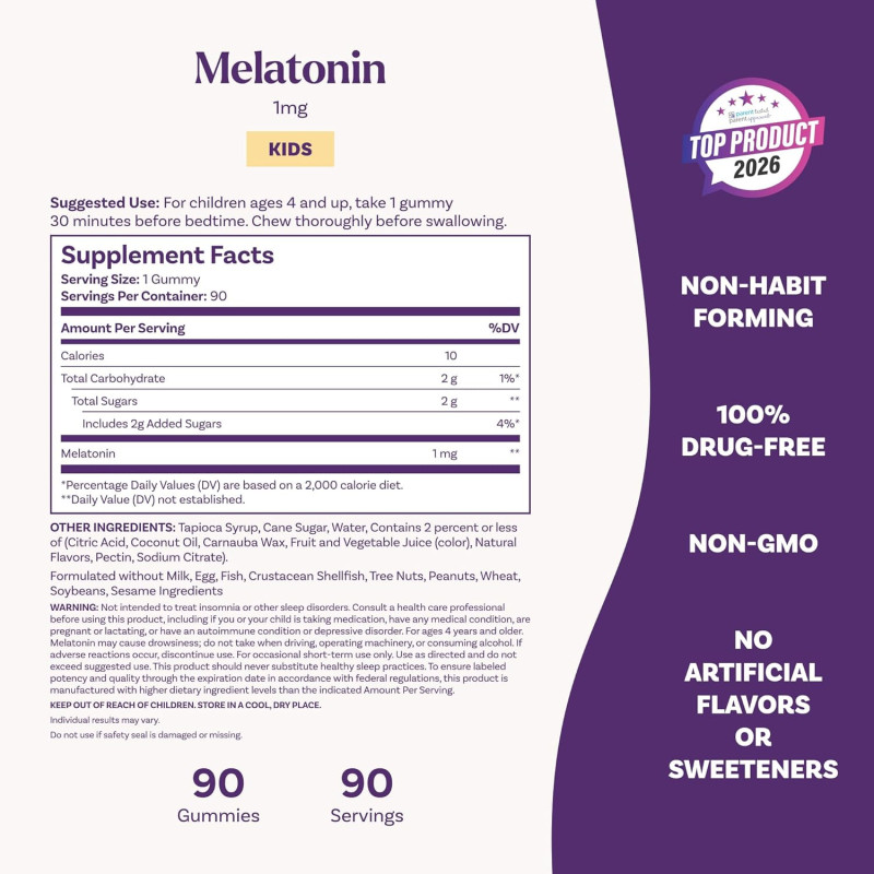 Melatonina Natrol Kids 1mg 90gom Melatonina Natrol Kids 1mg 90gom