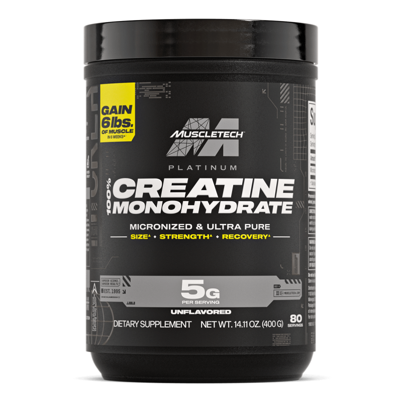 Creatina Platinum Muscletech 5gr 80 servicios