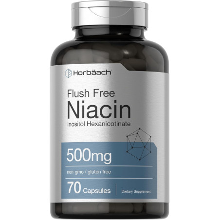 Niacin Horbaach Vitamina B-3 Flush-Free 500mg 70cap